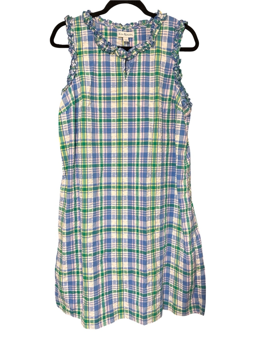 Kim Rogers Plaid Sleeveless Dress